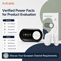 Alarme d'énurésie sans fil Anicebb, axée sur la confidentialité, sans Wi-Fi, sans application, sans cloud, 433,92 MHz FSK pour la distribution locale de produits de soins