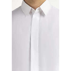 Chemises décontractées pour hommes 100 % coton, double boutonnage, infroissables, en popeline satinée, coupe régulière XL, pour le bureau, ODM, pour l'été - Product Image 3