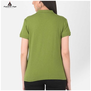 เสื้อโปโลผู้หญิงแขนสั้นสีดำเรียบแบบคลาสสิก ปักโลโก้ตามสั่ง ราคาส่ง คุณภาพดี ระบายอากาศได้ดี ผลิตจากผ้าปิเก้ - Product Image 5
