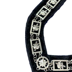 Collar de cadena artesanal hecho a medida Moire Masonic Regalia Craft Steward Officers Collares de cadena para la venta - Product Image 2