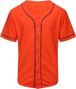 Camiseta de béisbol OEM para hombre, camisetas con botones, manga corta, Hipster, hip hop, uniformes deportivos, camisetas de béisbol personalizadas - Product Image 5