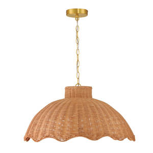 โคมไฟระย้าหวายทรงเปลือกหอยขนาดใหญ่60วัตต์จี้ตกแต่งบ้านที่ทันสมัยสำหรับห้องนั่งเล่นหรือห้องนอน - Product Image 2