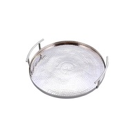 Accessoires de cuisine vaisselle plat de service alimentaire plateaux en métal et en marbre support doré plateau de service au design moderne au prix le plus bas