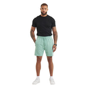 Pantalones Cortos Deportivos Casuales para Hombre, 100% Algodón, Cómodos, de Alta Calidad, Transpirables, de Secado Rápido, Cintura Media, Cierre con Cordón, Color Sólido - Product Image 1