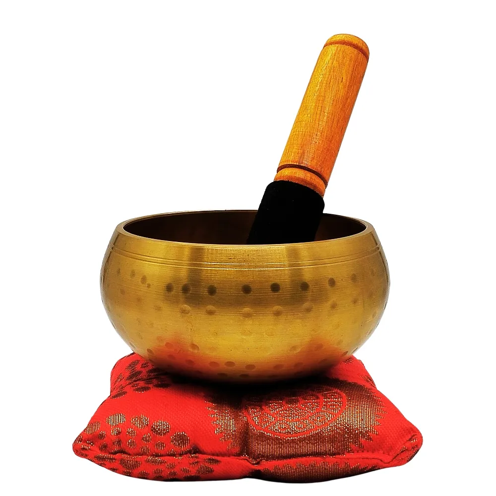 Acessível Tibetan Brass Singing Bowl: Artesanal para meditação e relaxamento