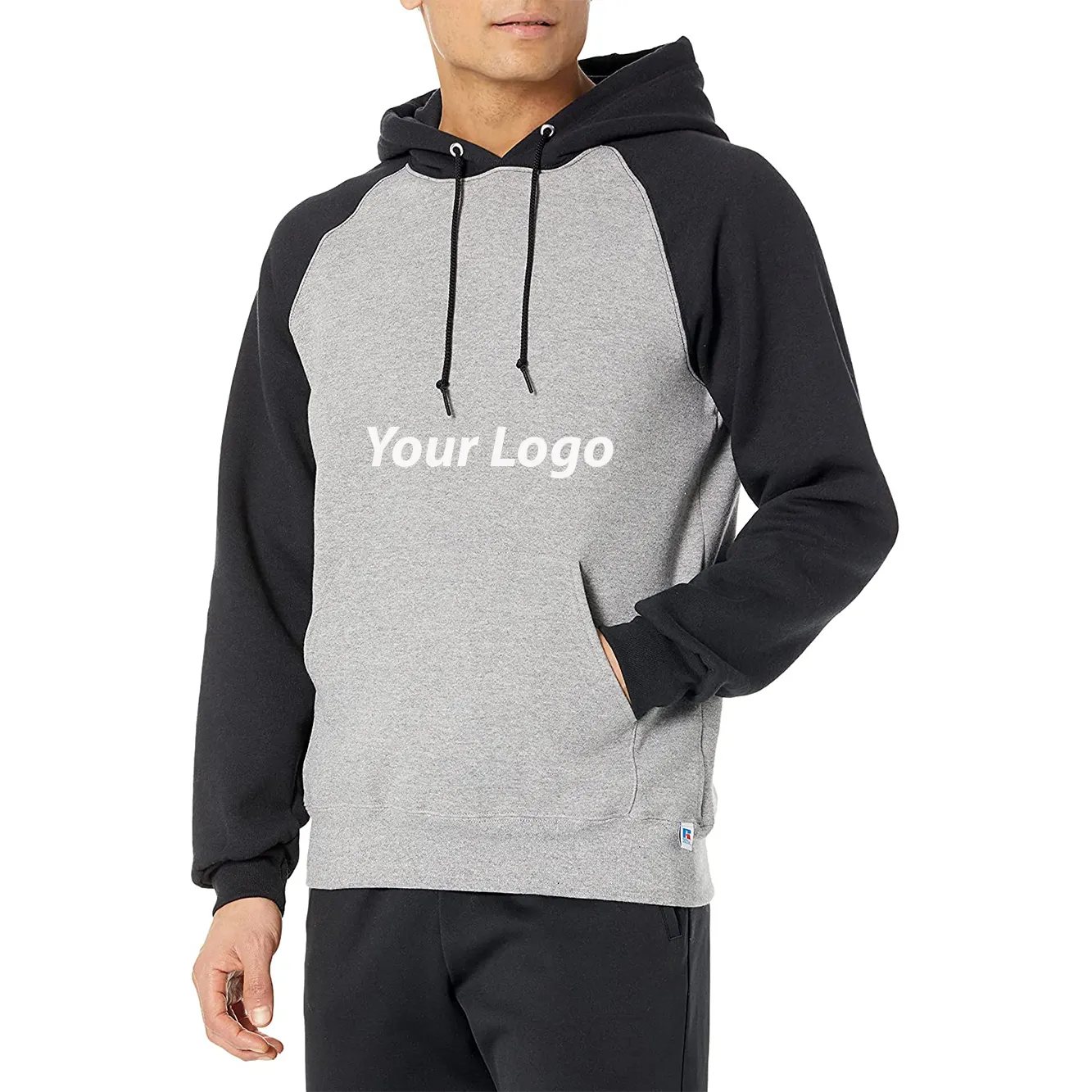Yüksek kaliteli rahat kapüşonlu mans hoodie temel mektup logosu çift hat göğüs tarzı kazak erkekler gevşek hoodies