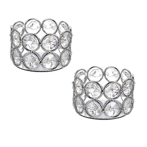 Bougeoir de bol en cristal de couleur dorée brillante bougeoir de lumière de thé scintillant meilleure vente bougeoir de style royal - Product Image 6