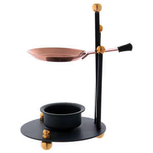 Porte-encens réglable en laiton Offre Spéciale avec revêtement noir diffuseur d'huile essentielle de parfum d'air de conception supérieure pour une utilisation aromatique - Product Image 2