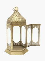 Lanterne marocaine élégante en fer et verre, design vintage 2026, haut de gamme, pour la maison, le jardin et les décorations du Ramadan