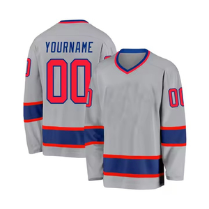 Maillot de hockey sur glace sublimé respirant avec logo d'équipe personnalisé, tissu sergé, séchage rapide et antibactérien - Product Image 3