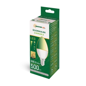 Lampada a candela LED dimmerabile E14 6W 4000K 500Lm (Spectrum WOJ+14382) - Product Image 1
