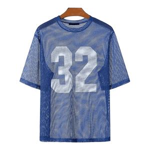 Diseño personalizado Boxy Fit malla fútbol Jersey gimnasio de gran tamaño de manga corta deportes impreso hombres camiseta para hombres camisetas para hombres - Product Image 5
