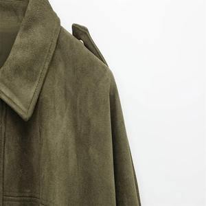 Chaqueta Bomber de Invierno para Hombre, Manga Regular, Estilo Moderno, con Botón, Textura de Superficie de Felpa, Fibra de Poliéster, Cierre Completo en la Parte Delantera - Product Image 6