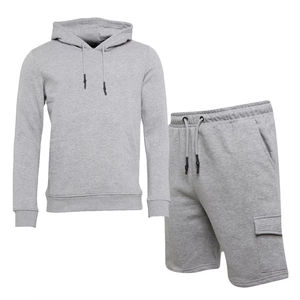Conjunto personalizado de Sudadera con capucha y pantalones cortos para hombre, chándal, chándal, 100% de algodón, paneles de rizo francés, conjunto corto para hombre 2025 OEM - Product Image 1