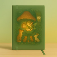 LABON Cahier d'elfe de la forêt Journal de style conte de fées Journal esthétique magique des bois pour filles Écriture fantastique et pleine conscience