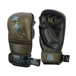 Guantes Profesionales de MMA para Entrenamiento de Kickboxing, Cuero Sintético Transpirable, Absorbe la Humedad, Medios Dedos, Cierre Doble - Product Image 1