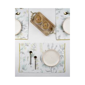 Napperon carré en coton GOTS gris minimaliste, certifié, lavable, tissé, pour mariage, usage domestique, uni teint - Product Image 5