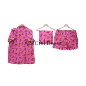 Chemise de nuit en coton de luxe pour femmes élégant imprimé tigre vêtements de détente poche avant élégant Floral parfait cadeau de noël pour dames - Product Image 5