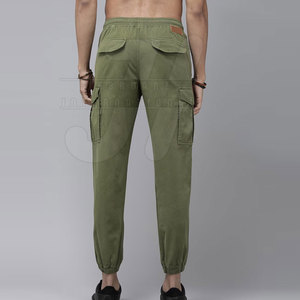 กางเกงคาร์โก้ของผู้ชายผ้าฝ้ายลายตรงเอวกลางน้ำหนักเบาดีไซน์ใหม่สำหรับงานหนัก - Product Image 2