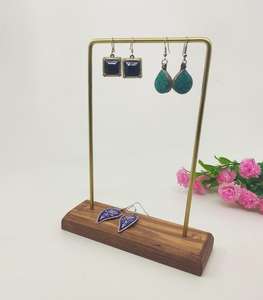 Support de boucle d'oreille en laiton présentoir de bijoux de luxe pour support de boucle d'oreille en laiton doré taille personnalisée - Product Image 4