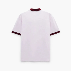 Polo à fermeture éclair contrastée avec logo personnalisé Vente en gros Nouveau design de logo personnalisé Chemises polo Slim Fit à manches courtes pour hommes - Product Image 2