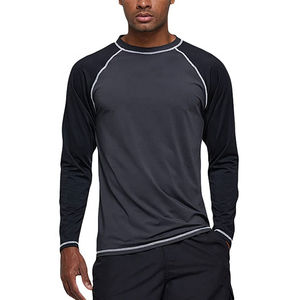 Logotipo personalizado Spandex/Nylon Ajuste adecuado Transpirable Secado rápido Protección solar Hombres Rash Guard - Product Image 4