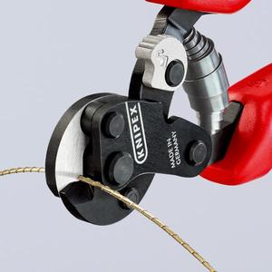 Knipex Burnished <b>Wire</b> Rope Cutter with Multi-Component Grips Handles for Tyre Cords Scissor & Shear Product - Product Image 3
