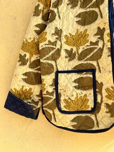 Handcrafted Quilted Cotton <b>Jacket</b> Reversible Floral <b>Jacket</b> Hand Block Print <b>Lightweight</b> Winter Coat <b>Jacket</b> For <b>Women</b> All Season - Product Image 4