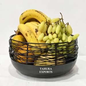 Nuevo hierro forjado hecho a mano elegante que fluye cesta de fruta duradera decorativa espaciosa majestuosa Vintage redonda elegante jaula de fruta - Product Image 6