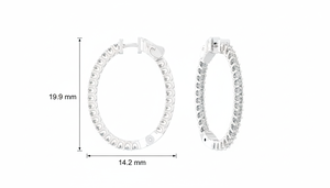 Pendientes de Aro para Mujer en Oro de 14K y Diamantes Naturales para Uso Diario - Product Image 3