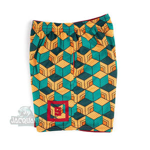 Short de basket-ball vintage imprimé sur mesure pour hommes été chaud 100% polyester maille élastique cordon de serrage taille XS 6XL écologique solide - Product Image 4