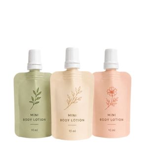Mini lotion corporelle personnalisée 10 ml en pochette souple – Format voyage économique – Soin de la peau – Fournisseur OEM – Marque privée - Product Image 1