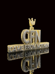 Pendentif personnalisé en acier inoxydable avec diamants CZ glacés, style hip-hop - Product Image 2