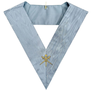 Collier maçonnique Regalia de Français Moderne Rite Première Garde Badge en cuir brodé Type à coudre - Product Image 6