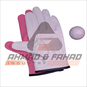 Gants de golf en cuir Cabretta rose et blanc pour joueurs de niveau professionnel doux et respirants avec poignées en cuir véritable - Product Image 1