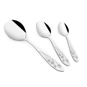 Couverts miroir de style européen de luxe couteau fourchette cuillère en acier inoxydable argenterie argent ensemble de couverts en métal pour mariage occidental - Product Image 1