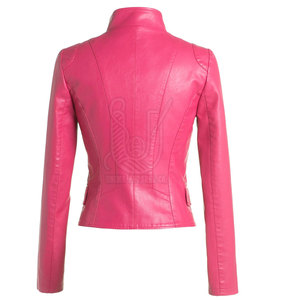 Veste en cuir véritable tricotée pour femme, couleur unie, mode hiver, vente en gros personnalisée, avec design sur mesure et service OEM - Product Image 3