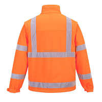 OEM Özelleştirilmiş Logolu Güvenlik Ceketi Yüksek Görünürlüklü Kışlık Softshell İş Koruyucu Yansıtıcı Su Geçirmez LED Işıklı Kapüşonlu Hafif Mont