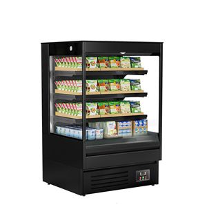 Réfrigérateur commercial multi-étagères - Ouverture frontale - 900 mm - 287 L - avec 3 étagères - Noir - Product Image 1