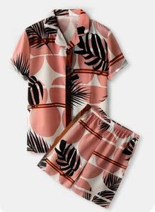 Conjunto corto de verano de alta calidad para hombres Material personalizado de la mejor calidad 100% conjunto corto de algodón para hombres - Product Image 4