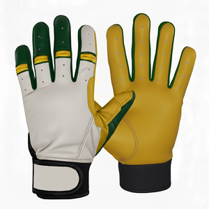 Gants de frappe de baseball en cuir Cabretta de qualité supérieure, haute adhérence, mitaines de frappe professionnelles, gants de sport d'équipe personnalisés, prix d'usine, ODM - Product Image 5
