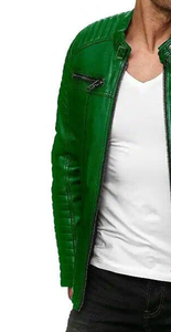 Logo personnalisé de haute qualité 100% veste de mode en cuir pas cher prix moto veste en cuir d'extérieur - Product Image 3