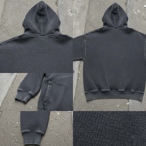 High Quality Polyester/Cotton French Terry Oil Wash Winter Hoodie Women Distressed Charcoal Streetwear Blank 3D Embroidery - Product Image 6