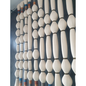 Tapiz de Pared Bohemio Grande de Macramé para Cabecera de Dormitorio con Patrón Vertical, Tapiz de Pared Mexicano, Técnica Mixta Cdice - Product Image 2