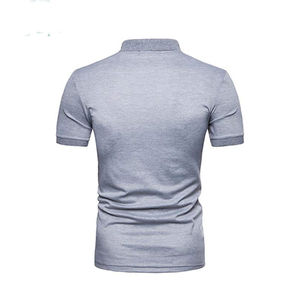 Polos personalizados para hombre con manga corta algodón negro sólido transpirable 200 gramos tela estilo casual cuello redondo nuevo diseño - Product Image 5