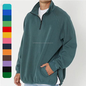 Custom Bulk Cotton French Terry Zip up Hoodie Puff Print Sport Warm Embroidery <b>Black</b> Heavyweight Men's Zip Blank Sweatshirt - Product Image 3