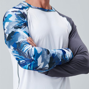 Men's Rash Guard <b>Long</b> <b>Sleeves</b> UPF 50+ UV Sun Protection Quick Drying Compression <b>Swim</b> Shirts Fitness Gym Shirts - Product Image 4
