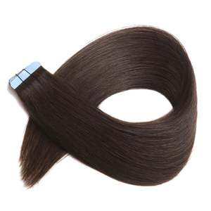 Brazilian Remy <b>Tape</b> Hair Extensions 12A Dark <b>Brown</b> 30-36 Inches - Product Image 1