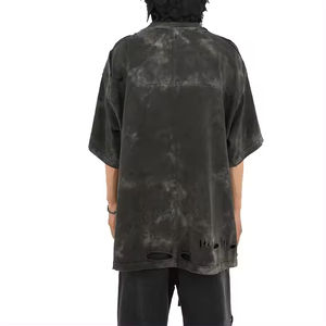 T-shirt personnalisé lavé à l'acide avec épaules tombantes Vêtements pour hommes Gym Wear Bulk mens t-shirts - Product Image 2