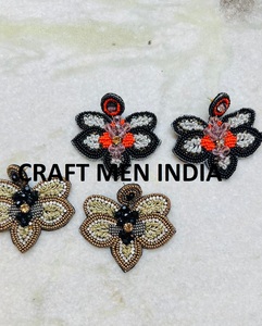 2025 Latest Trendy Handmade <b>Stud</b> <b>Earrings</b> for Girls Pearl Main Stone Glass Bead for Parties and Evenings - Product Image 6